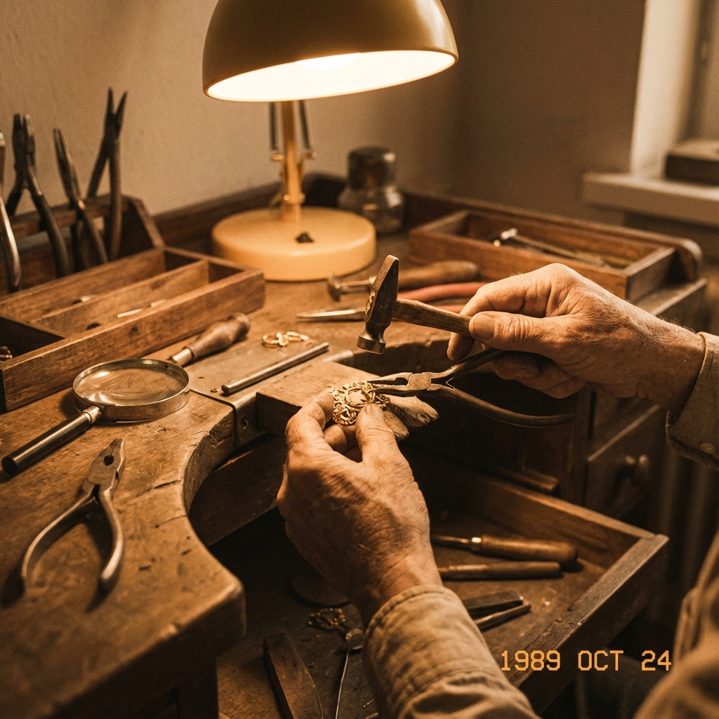 Geleneksel kuyumcu atölyesi ve el işçiliği